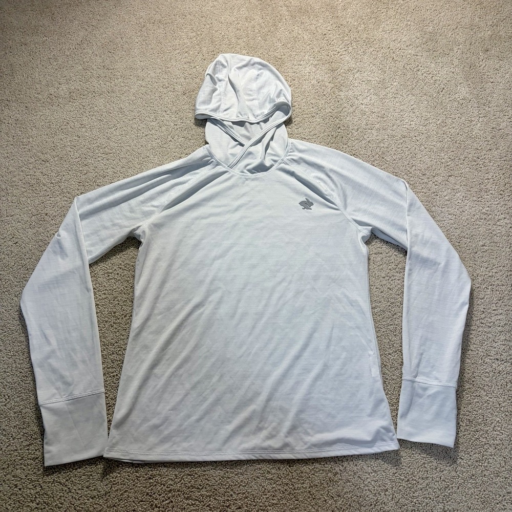 Rabbit Running Lightweight Pullover Hoodie Long Sleeve Women's XL White